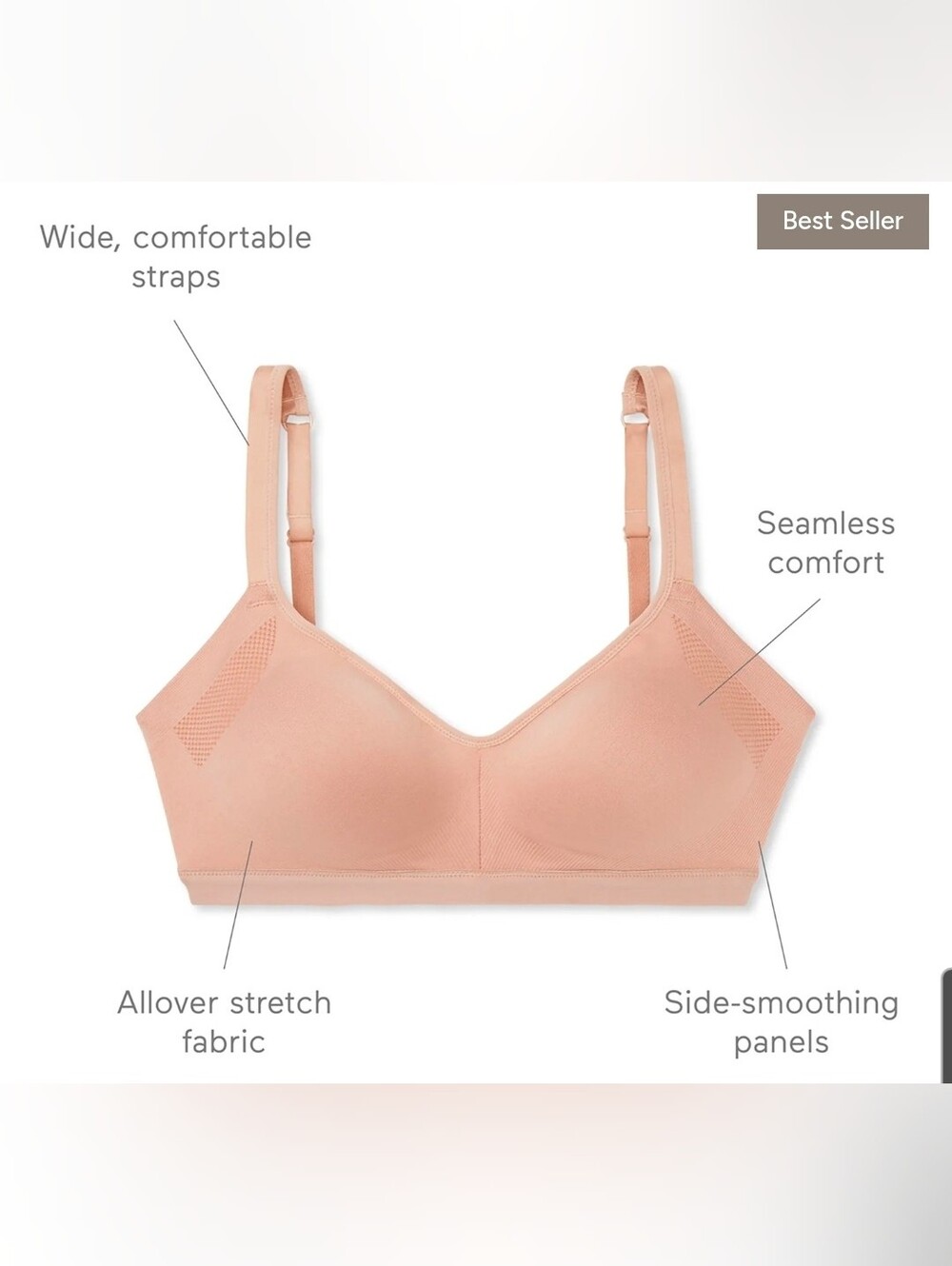 Warner's Easy Does It Wireless Comfort Bra Medium New - Picture 3 of 15